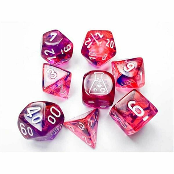 Time2Play Nebula Tube Lab Dice - Black Light Special & White - Set of 7 TI3303368